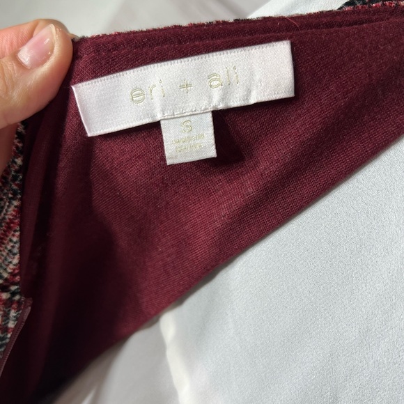 Anthropologie eri+ali Romy Plaid Velvet midi dress size S - Picture 3 of 7